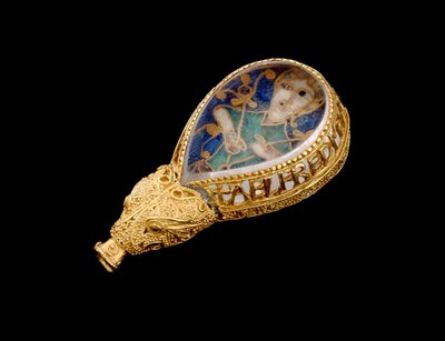 The Alfred Jewel (side view) by Anglo Saxon